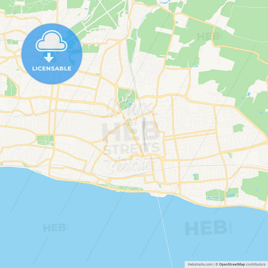 Southend-on-Sea, England Vector Map - Classic Colors