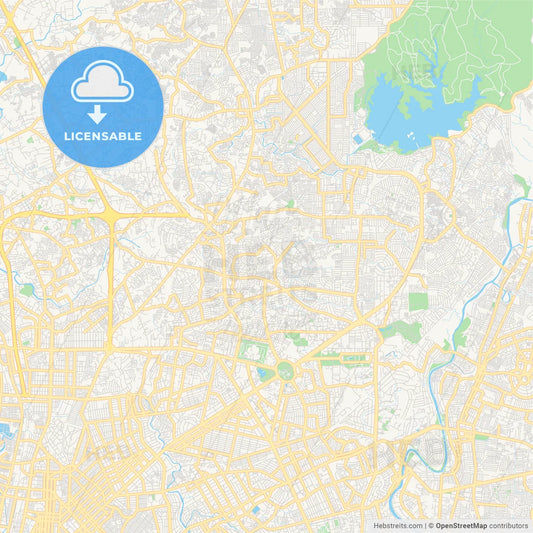 Printable street map of Quezon City, Philippines