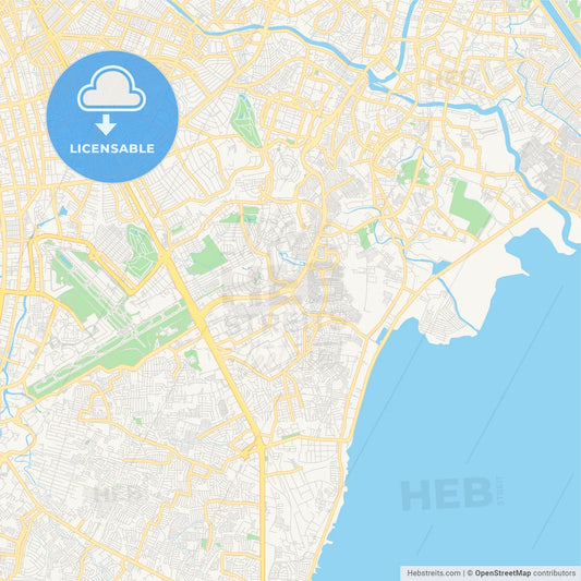 Printable street map of Taguig, Philippines