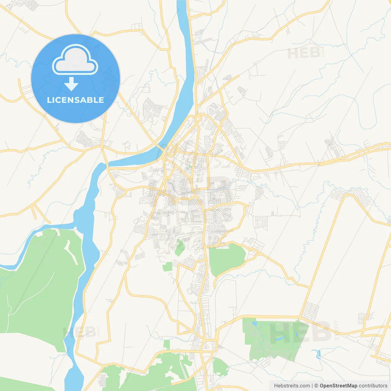 Printable street map of Tarlac City, Philippines