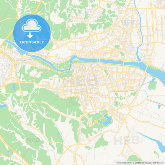 Printable street map of Ulsan, South Korea