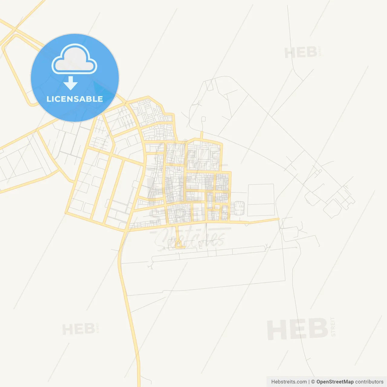 Printable street map of Sharurah, Saudi Arabia