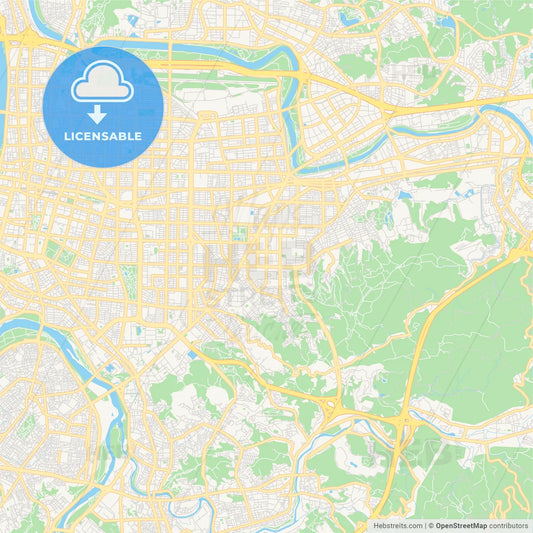 Printable street map of Taipei, Taiwan