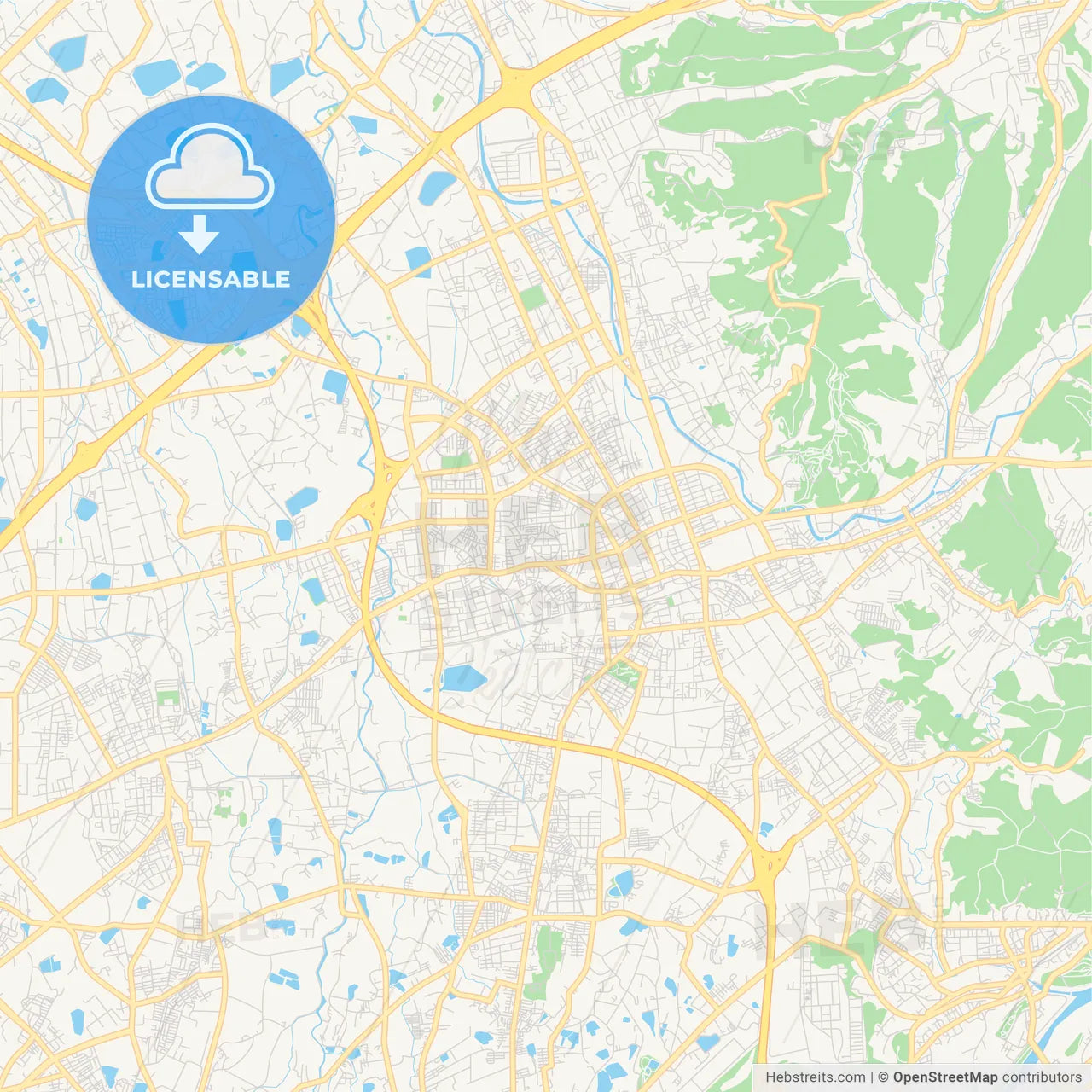 Printable street map of Taoyuan, Taiwan