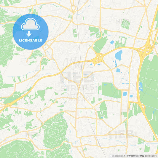 Brunn am Gebirge, Austria Vector Map - Classic Colors