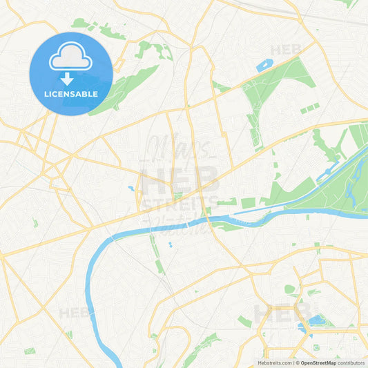 Neuilly-sur-Marne, France Vector Map - Classic Colors