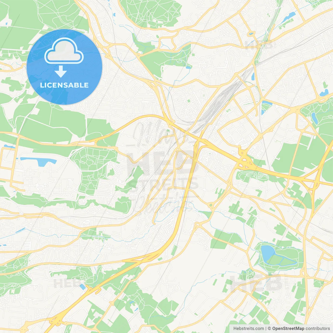 Palaiseau, France Vector Map - Classic Colors