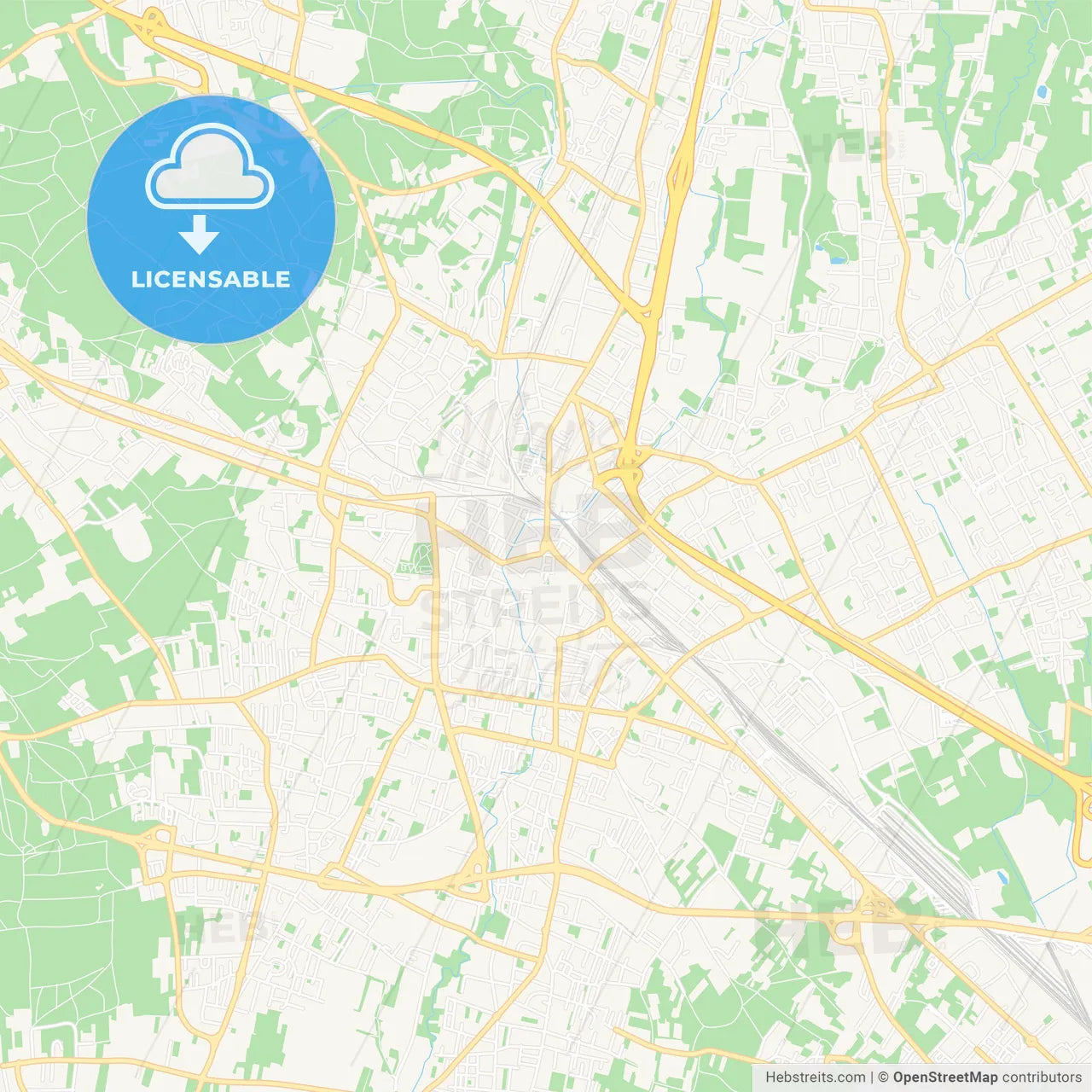 Gallarate, Italy Vector Map - Classic Colors