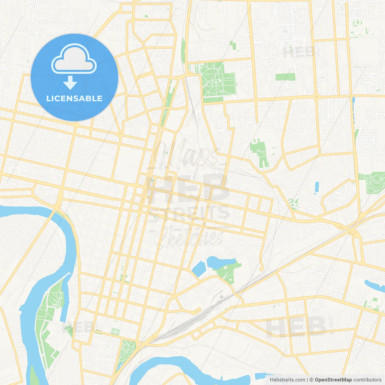 Krasnodar, Russia Vector Map - Classic Colors