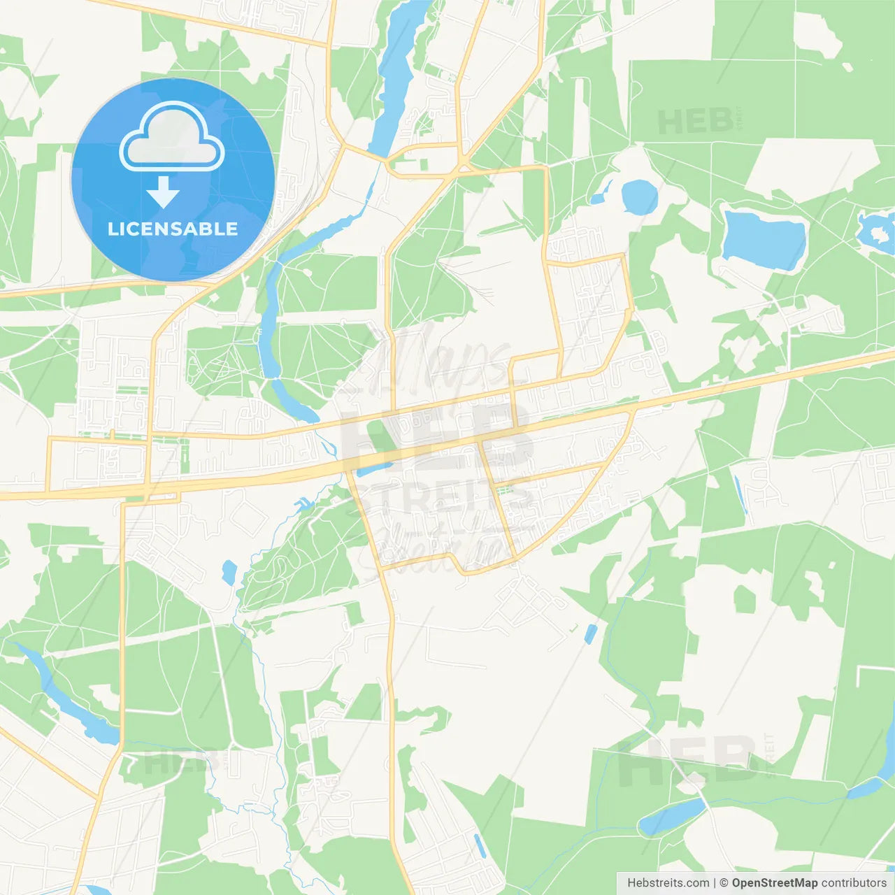 Balashikha, Russia Vector Map - Classic Colors