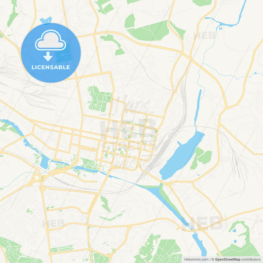 Belgorod, Russia Vector Map - Classic Colors