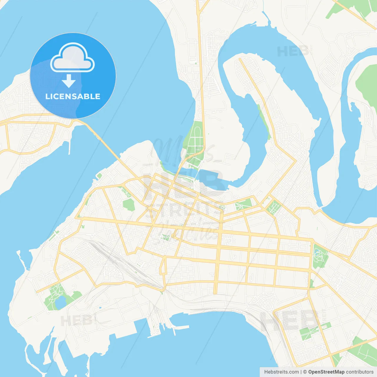 Mykolaiv, Ukraine Vector Map - Classic Colors