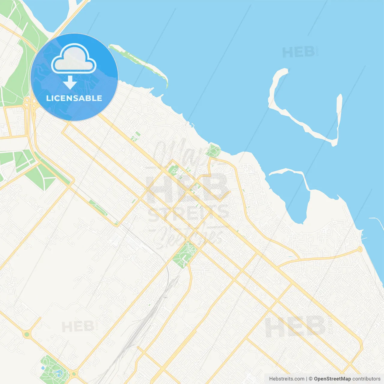 Cherkasy, Ukraine Vector Map - Classic Colors