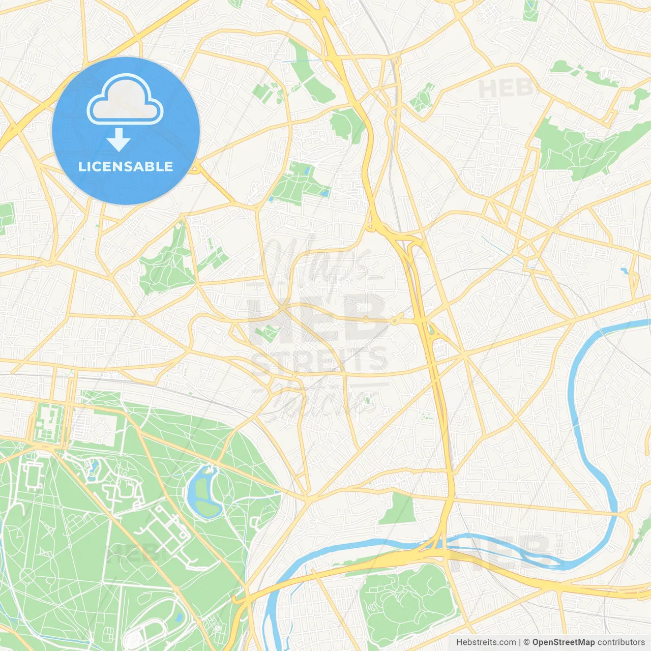 Fontenay-sous-Bois, France Vector Map - Classic Colors