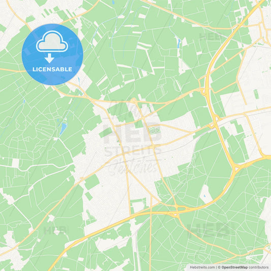 Germering, Germany Vector Map - Classic Colors