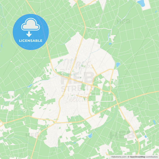 Dietzenbach, Germany Vector Map - Classic Colors