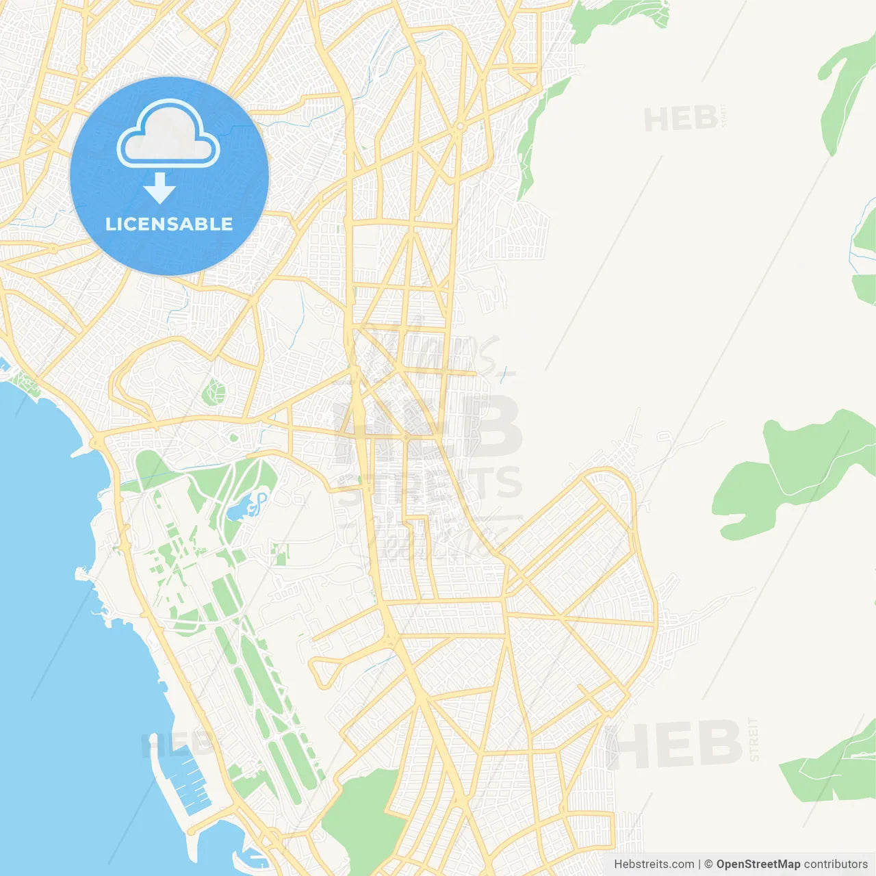 Argyroupoli, Greece Vector Map - Classic Colors