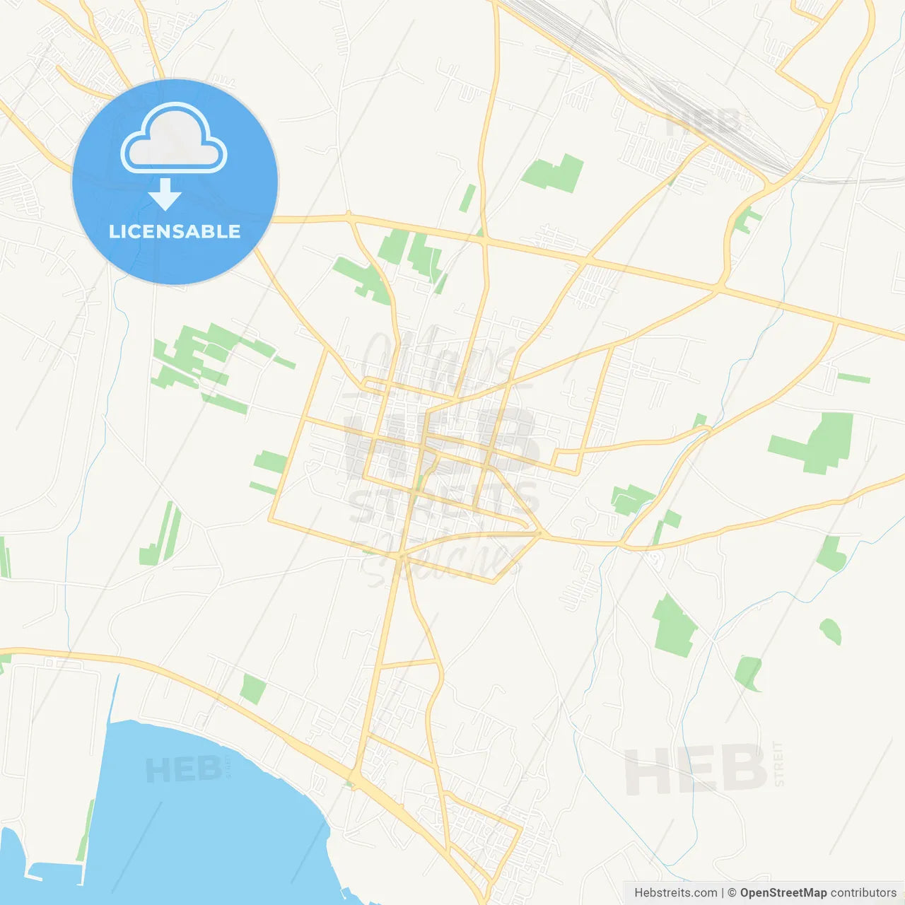 Aspropyrgos, Greece Vector Map - Classic Colors