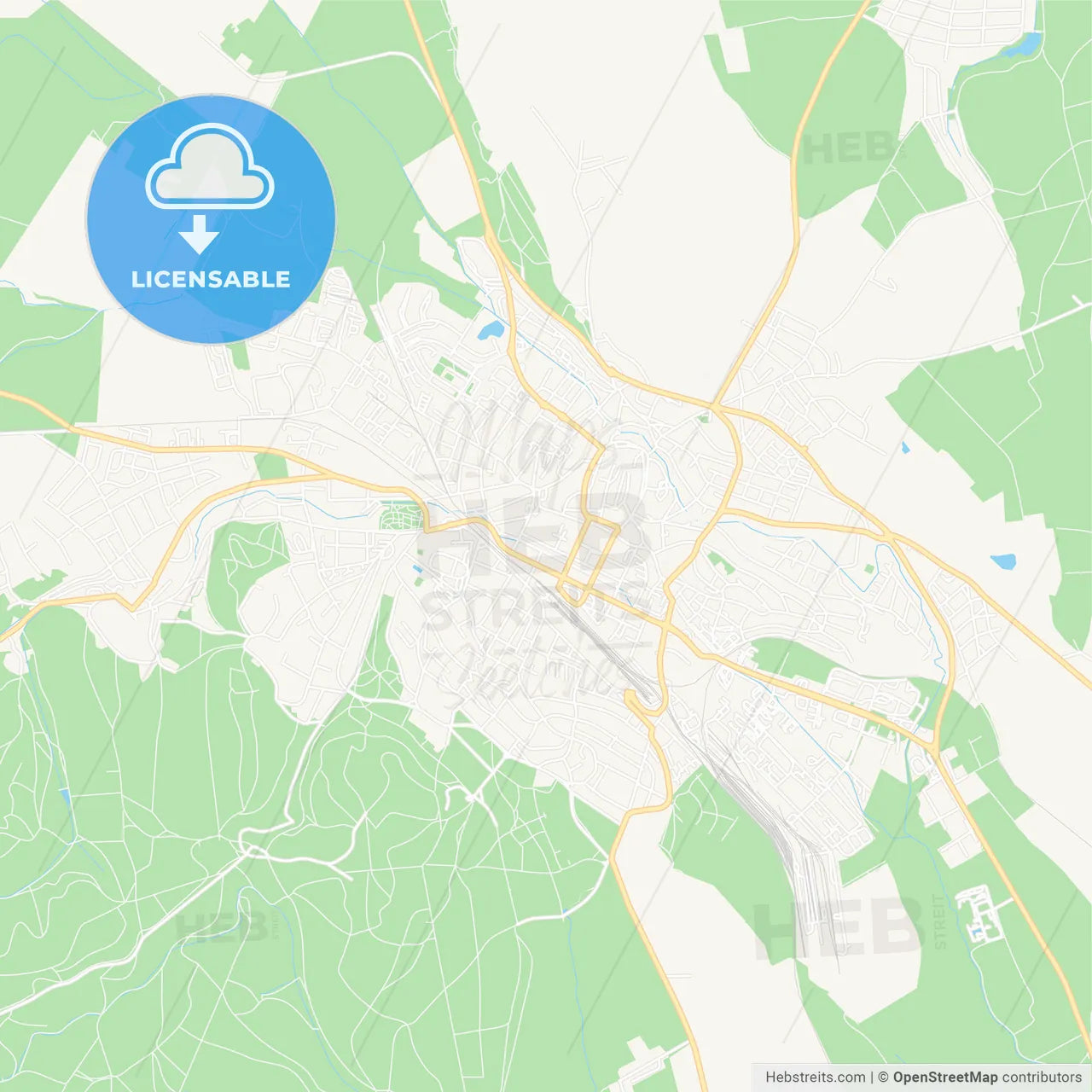 Sopron, Hungary Vector Map - Classic Colors