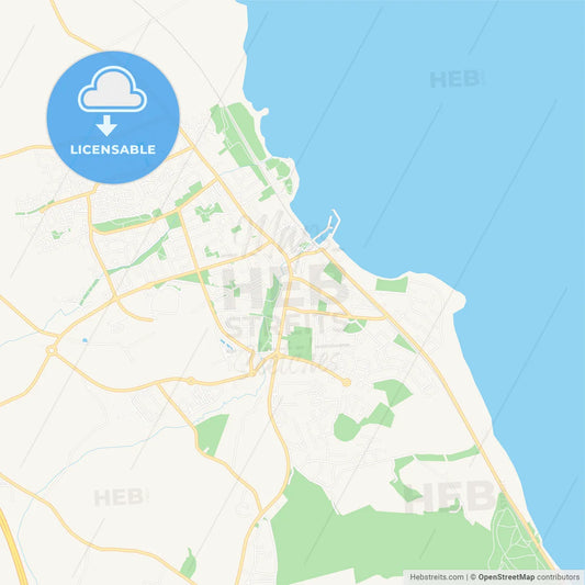 Balbriggan, Ireland Vector Map - Classic Colors