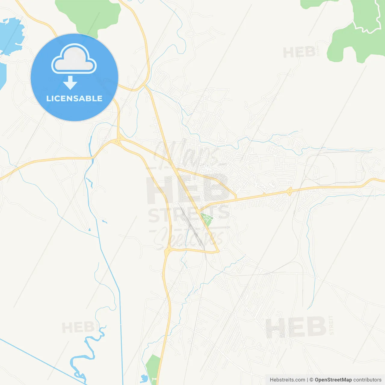 Niksic, Montenegro Vector Map - Classic Colors