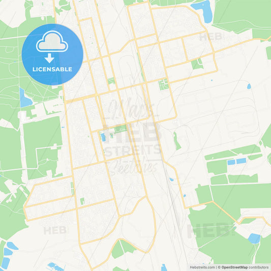 Elektrostal, Russia Vector Map - Classic Colors