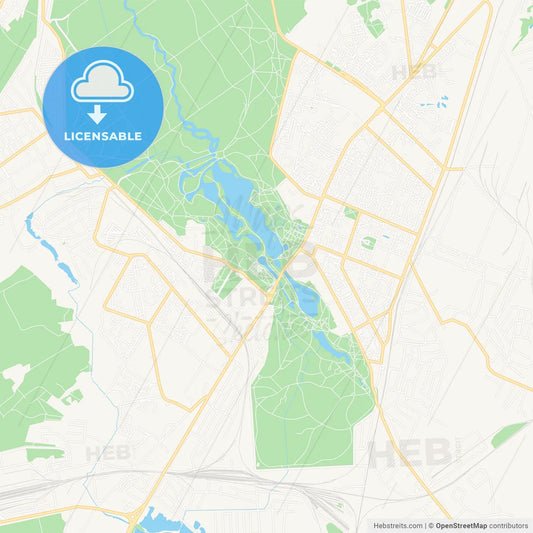 Gatchina, Russia Vector Map - Classic Colors