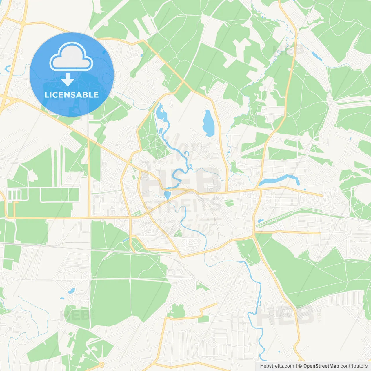 Ivanteyevka, Russia Vector Map - Classic Colors