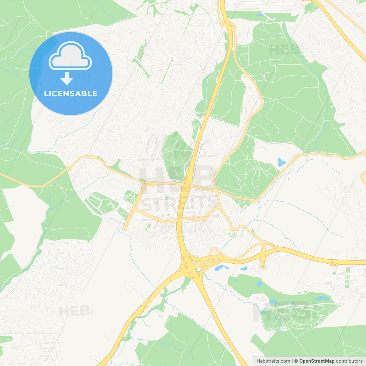 Boadilla del Monte, Spain Vector Map - Classic Colors