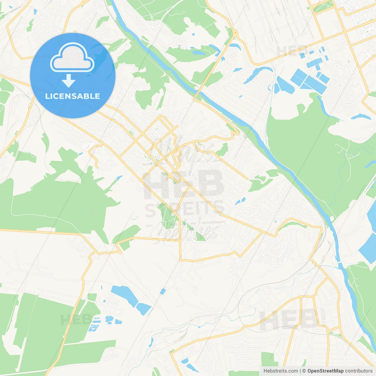 Lysychansk, Ukraine Vector Map - Classic Colors