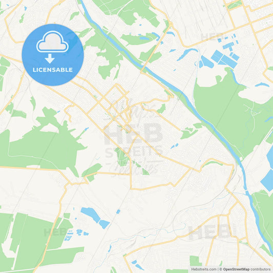 Lysychansk, Ukraine Vector Map - Classic Colors