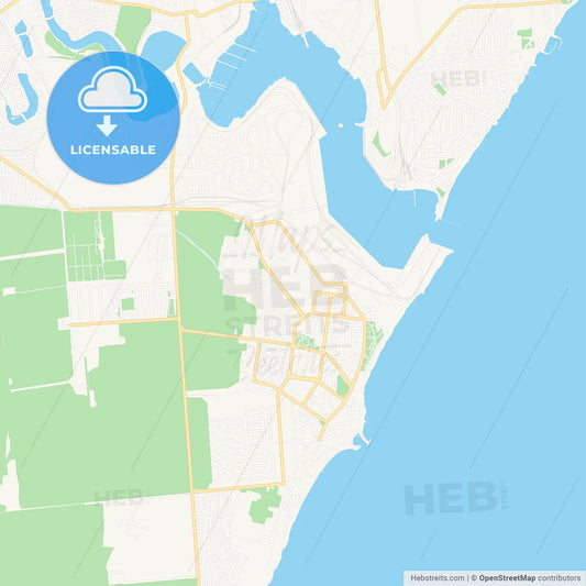 Chornomorsk, Ukraine Vector Map - Classic Colors