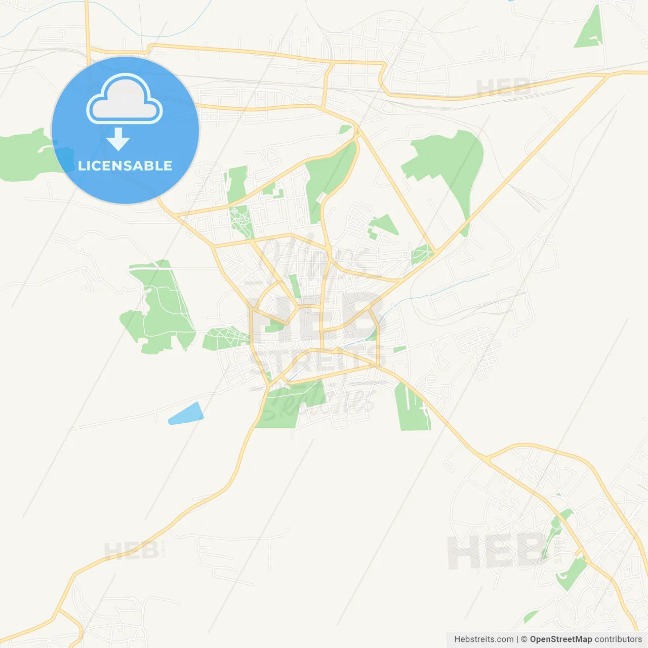 Gorna Oryahovitsa, Bulgaria Vector Map - Classic Colors