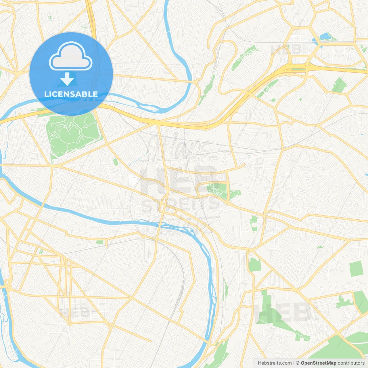 Champigny-sur-Marne, France Vector Map - Classic Colors