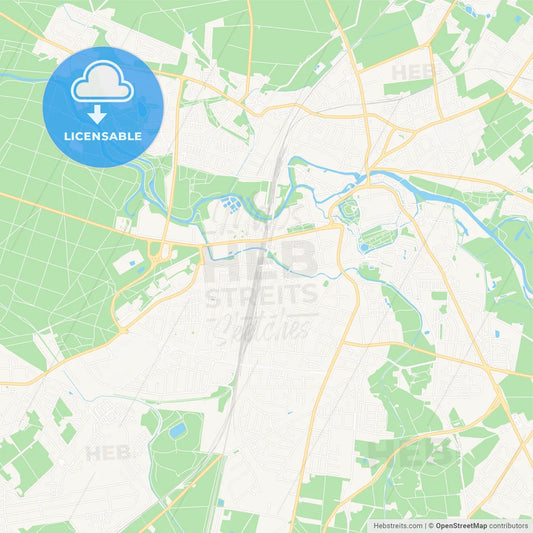 Celle, Germany Vector Map - Classic Colors