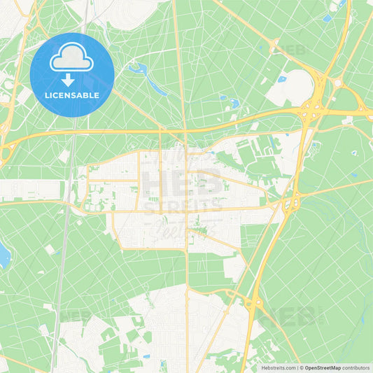 Neu-Isenburg, Germany Vector Map - Classic Colors