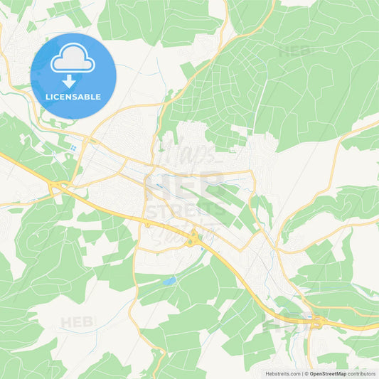 Sinsheim, Germany Vector Map - Classic Colors