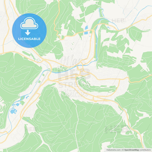 Tuttlingen, Germany Vector Map - Classic Colors