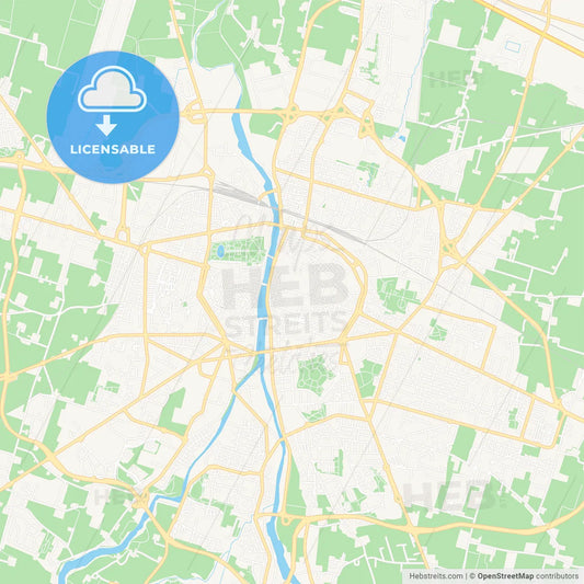 Parma, Italy Vector Map - Classic Colors