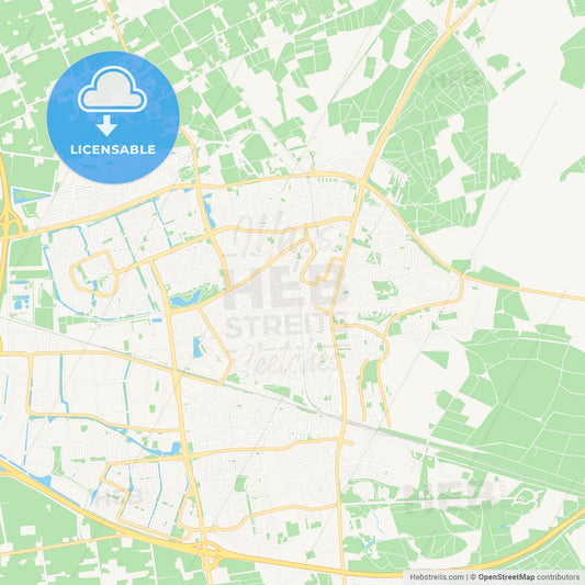 Ede, Netherlands Vector Map - Classic Colors