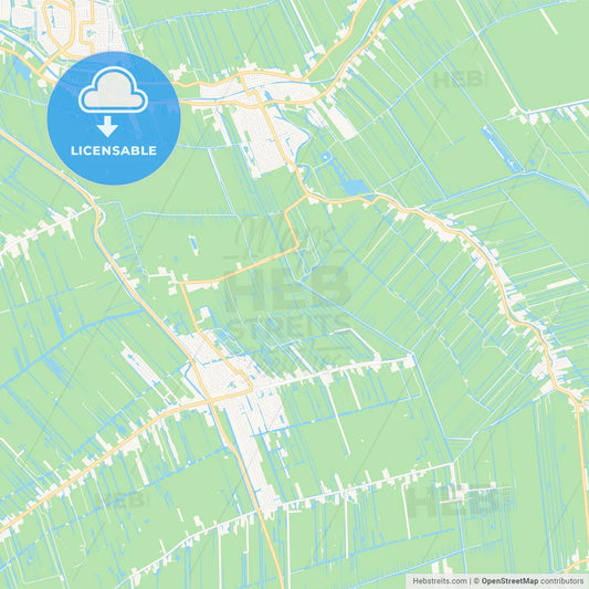 Krimpenerwaard, Netherlands Vector Map - Classic Colors