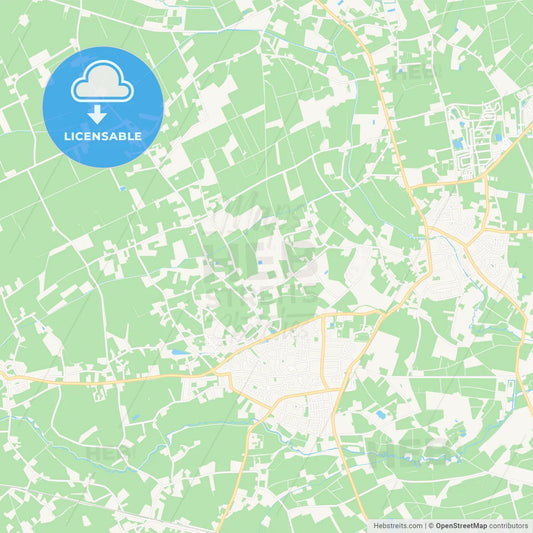 Leudal, Netherlands Vector Map - Classic Colors