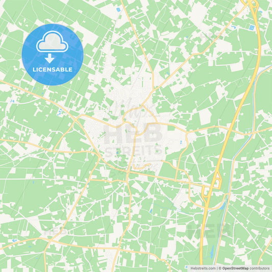 Epe, Netherlands Vector Map - Classic Colors