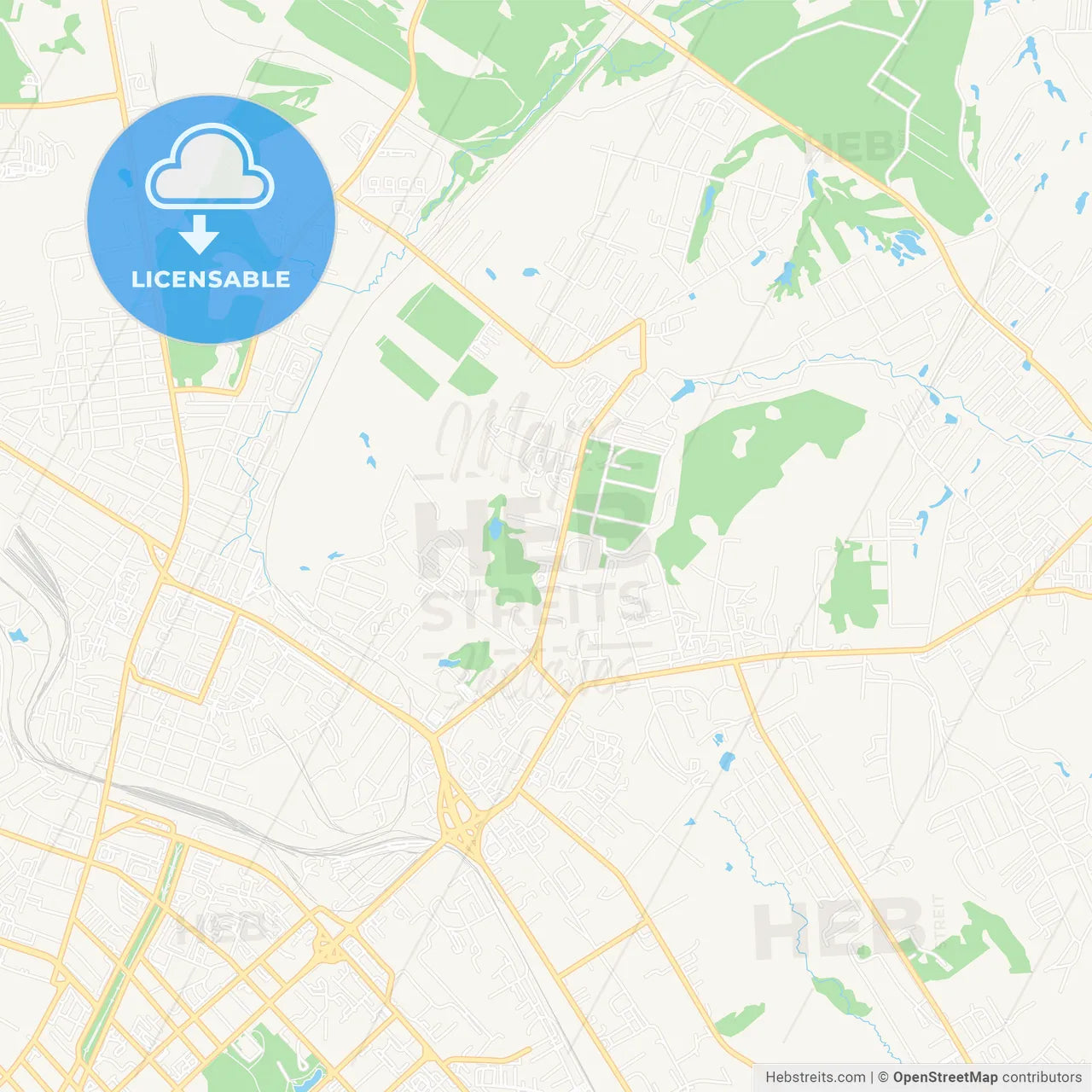 Khabarovsk, Russia Vector Map - Classic Colors