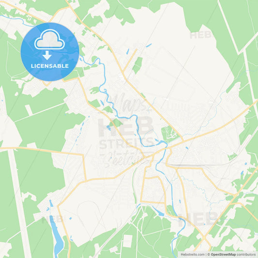 Naro-Fominsk, Russia Vector Map - Classic Colors