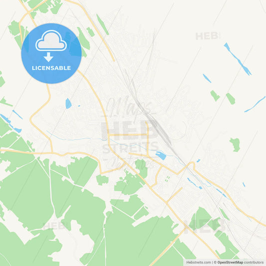 Cheremkhovo, Russia Vector Map - Classic Colors