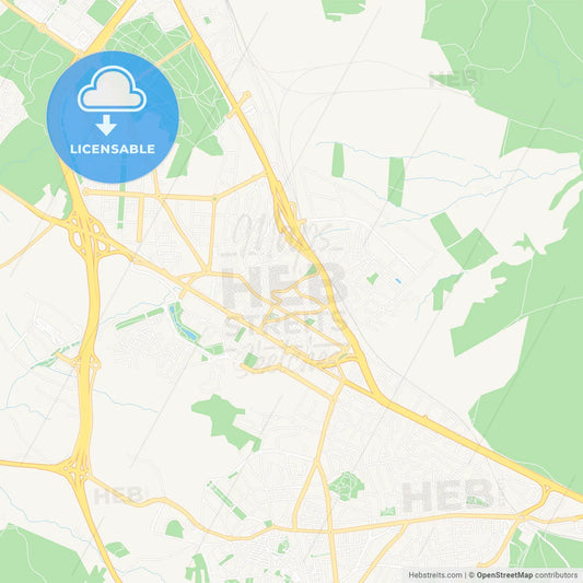 Las Rozas de Madrid, Spain Vector Map - Classic Colors