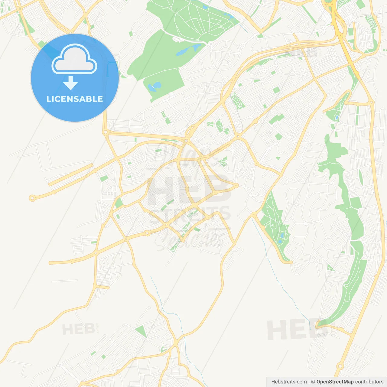 Mairena del Aljarafe, Spain Vector Map - Classic Colors