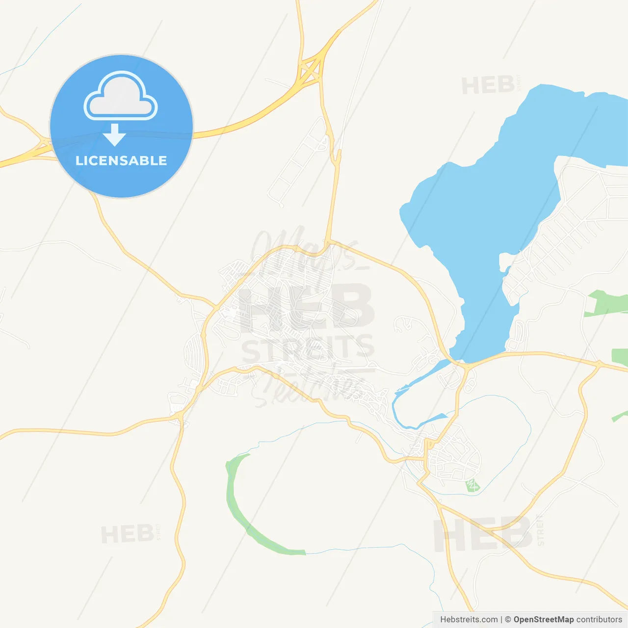 Arcos de la Frontera, Spain Vector Map - Classic Colors