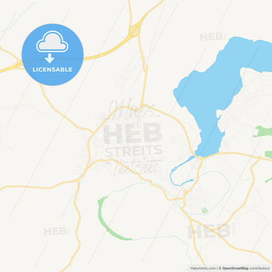 Arcos de la Frontera, Spain Vector Map - Classic Colors